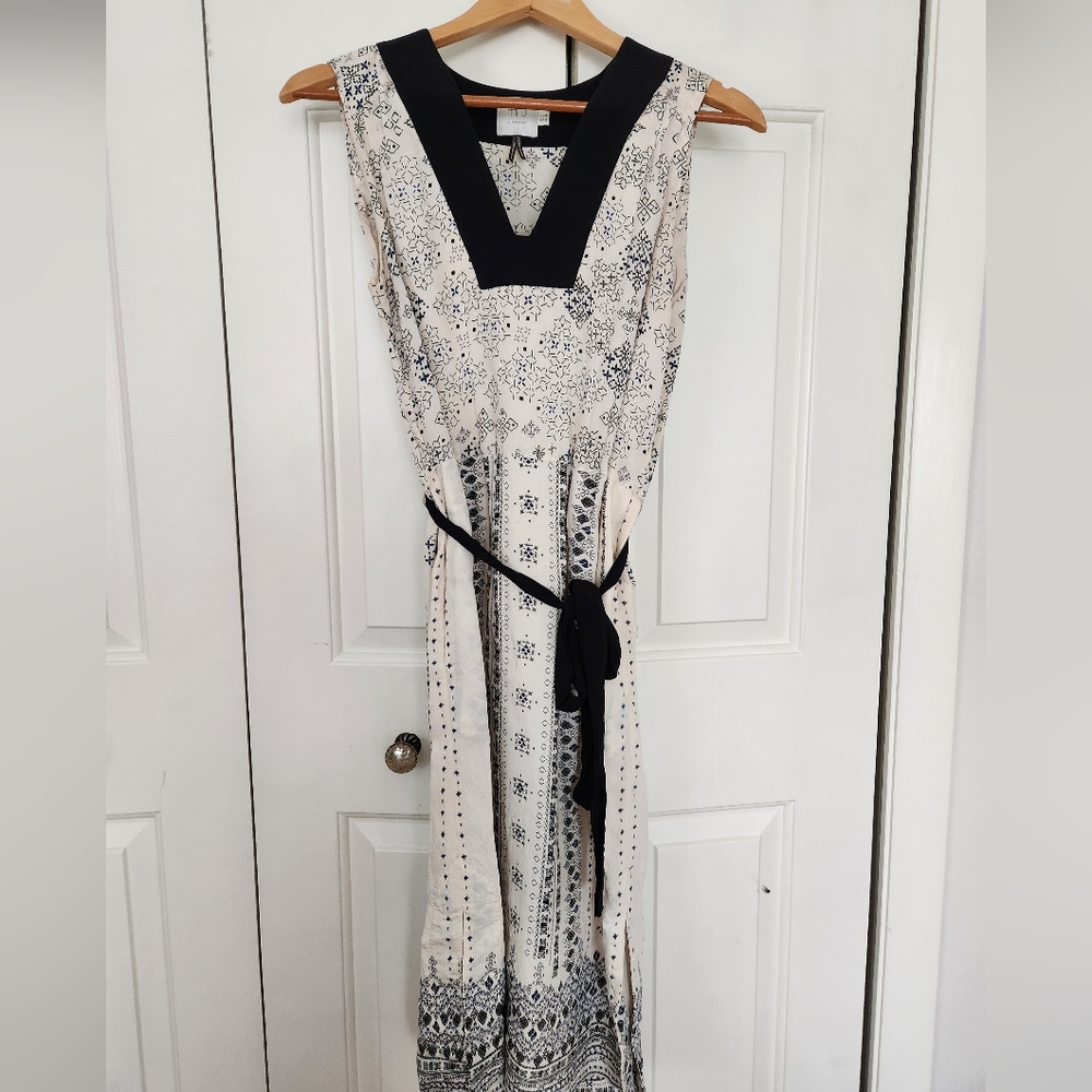Anthropologie HD in Paris Cream Maxi Dress